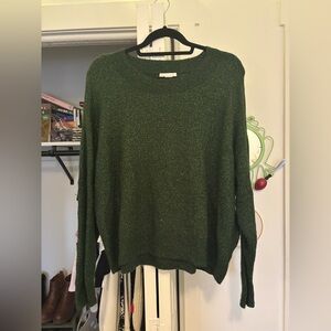 H&M Deep Green Knit Crew Neck Sweater